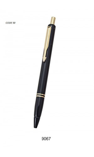 sp metal ball pen with colour black grip golen